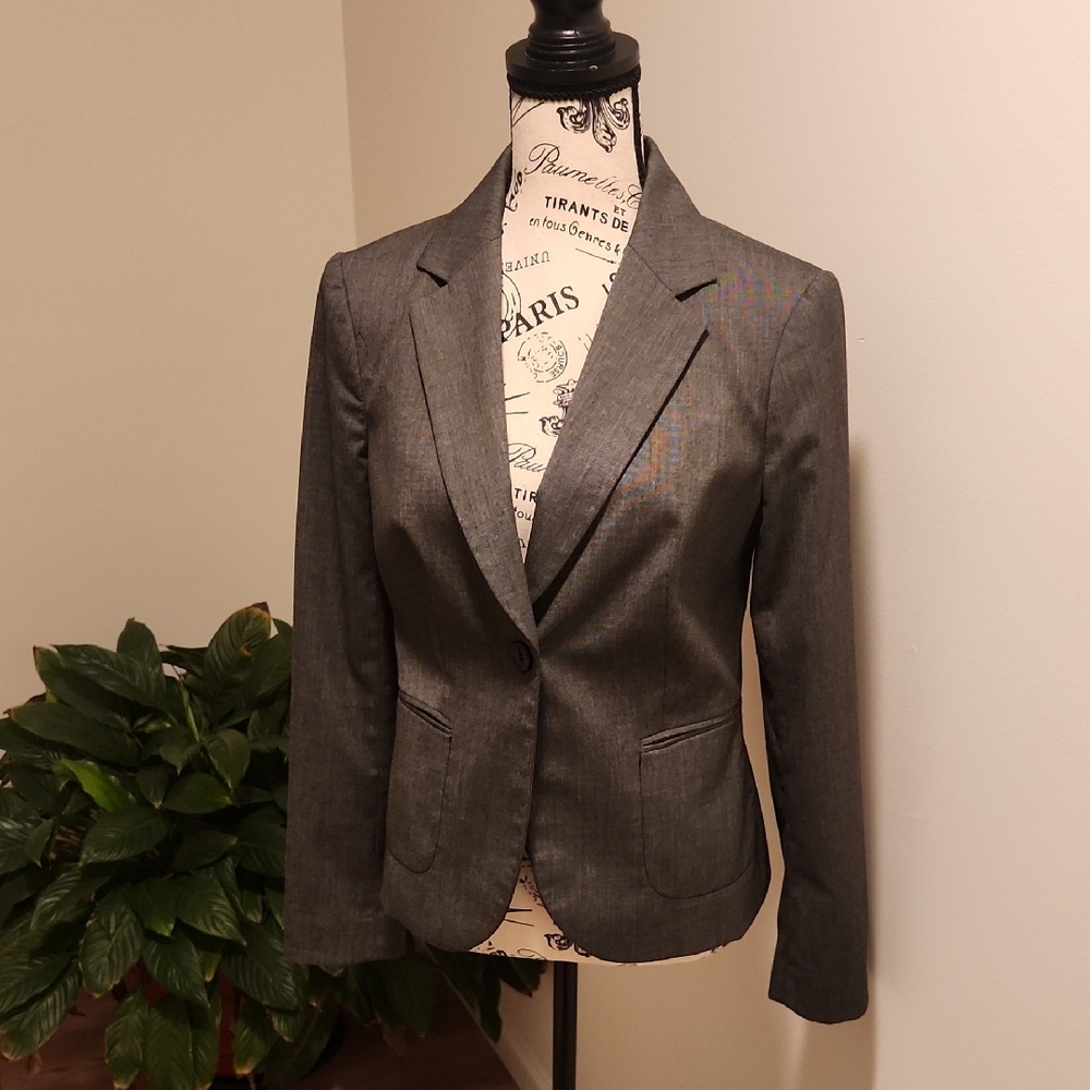 The Limited Gray Blazer Professional Tailored Fit